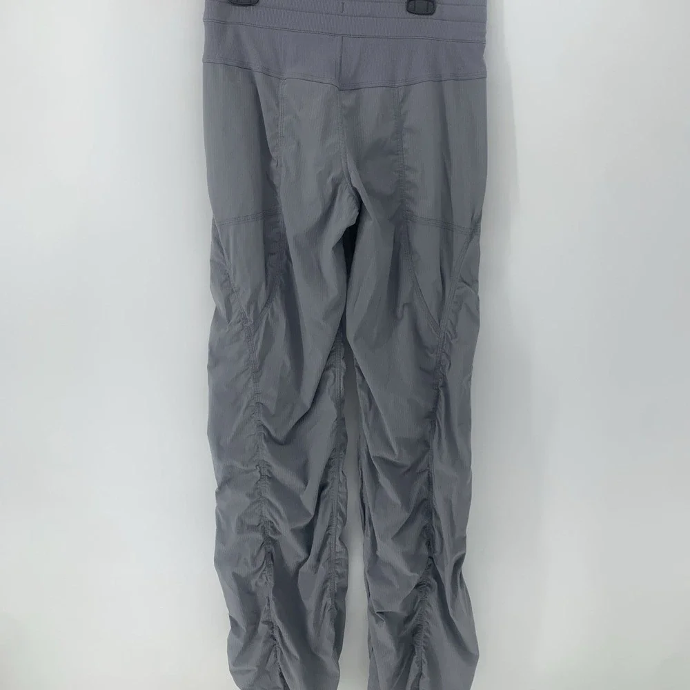 Lululemon Women's Pants Studio Ruched Gray  Size 4 Drawstring Hem Athletic